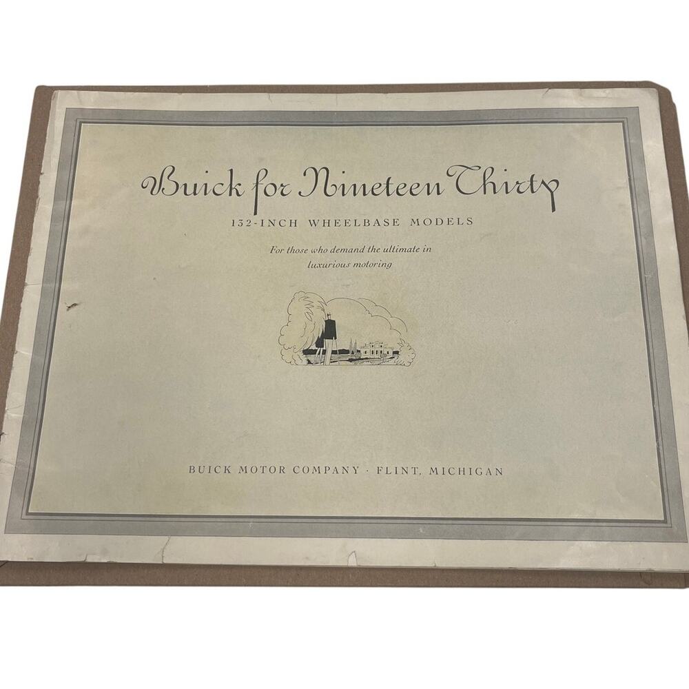 1930 Buick Series 60 Sales Brochure 132" Wheelbase Original Vintage Catalog